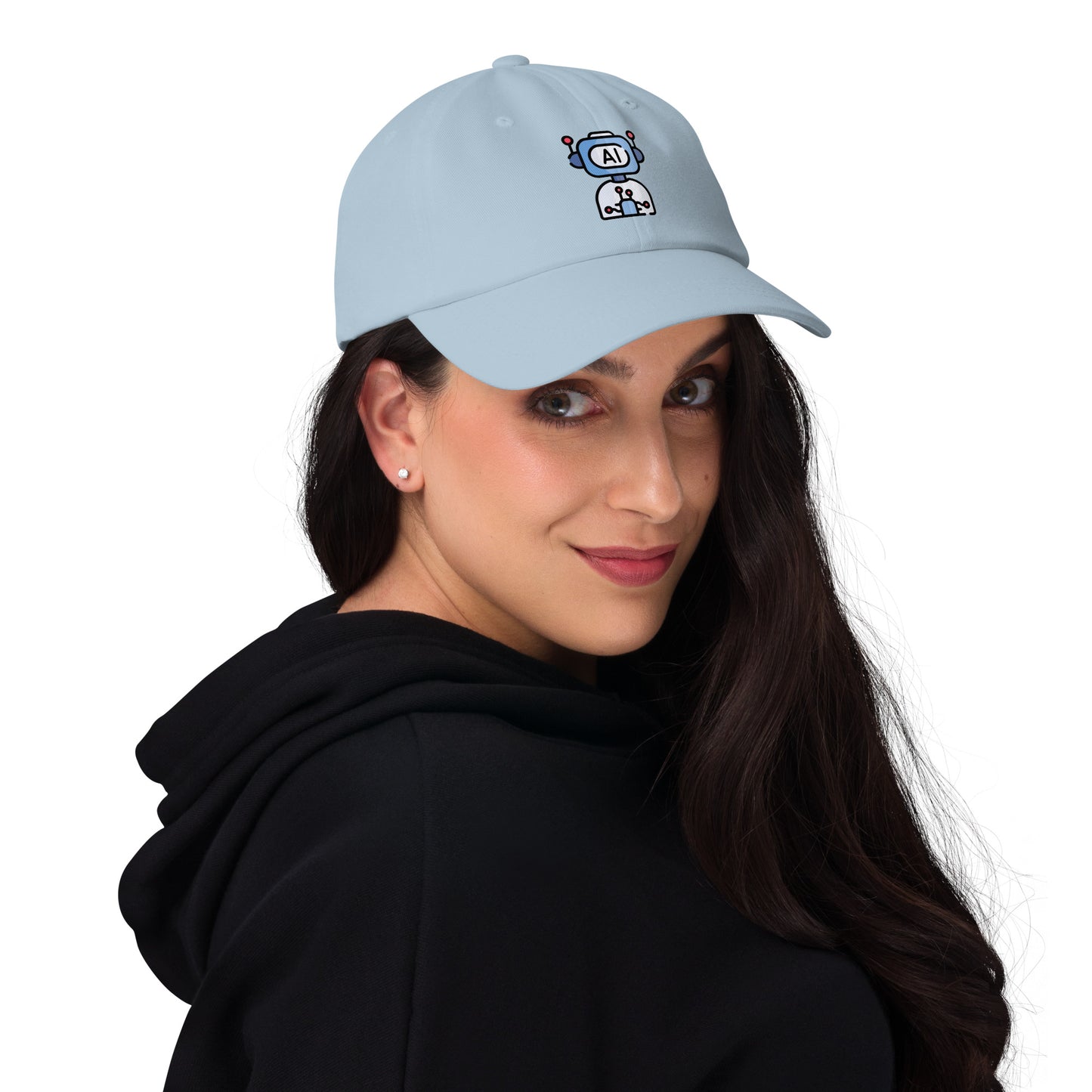 AI - Future Meets Fashion - Cap - Baseball Cap - Light Blue - Front