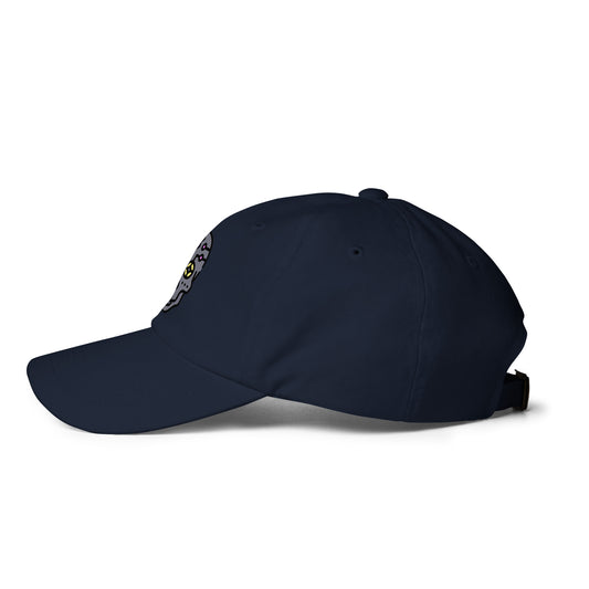 Cartoon Skull - Future Shock Style - Cap - Baseball Cap - Navy - Left side