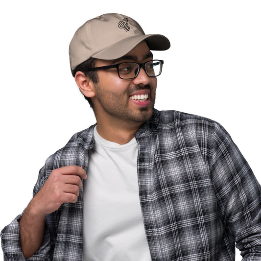 Retro Ray Pistol - Minimalist Sci-Fi Style - Cap - Baseball Cap - Stone - Right side