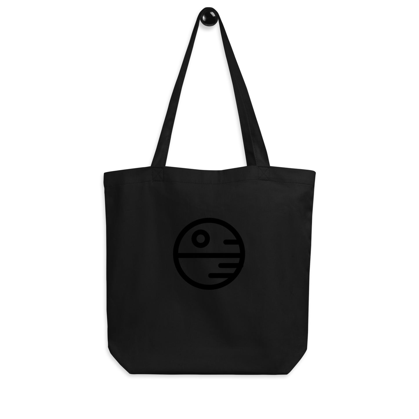 D Star - "Galactic Station" - Eco Tote Bag - Everyday Bag/Shopping Bag - Black - Front