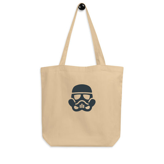 Trooper - Minimalist Galactic Grunt - Eco Tote Bag - Everyday Bag/Shopping Bag - Oyster - Front