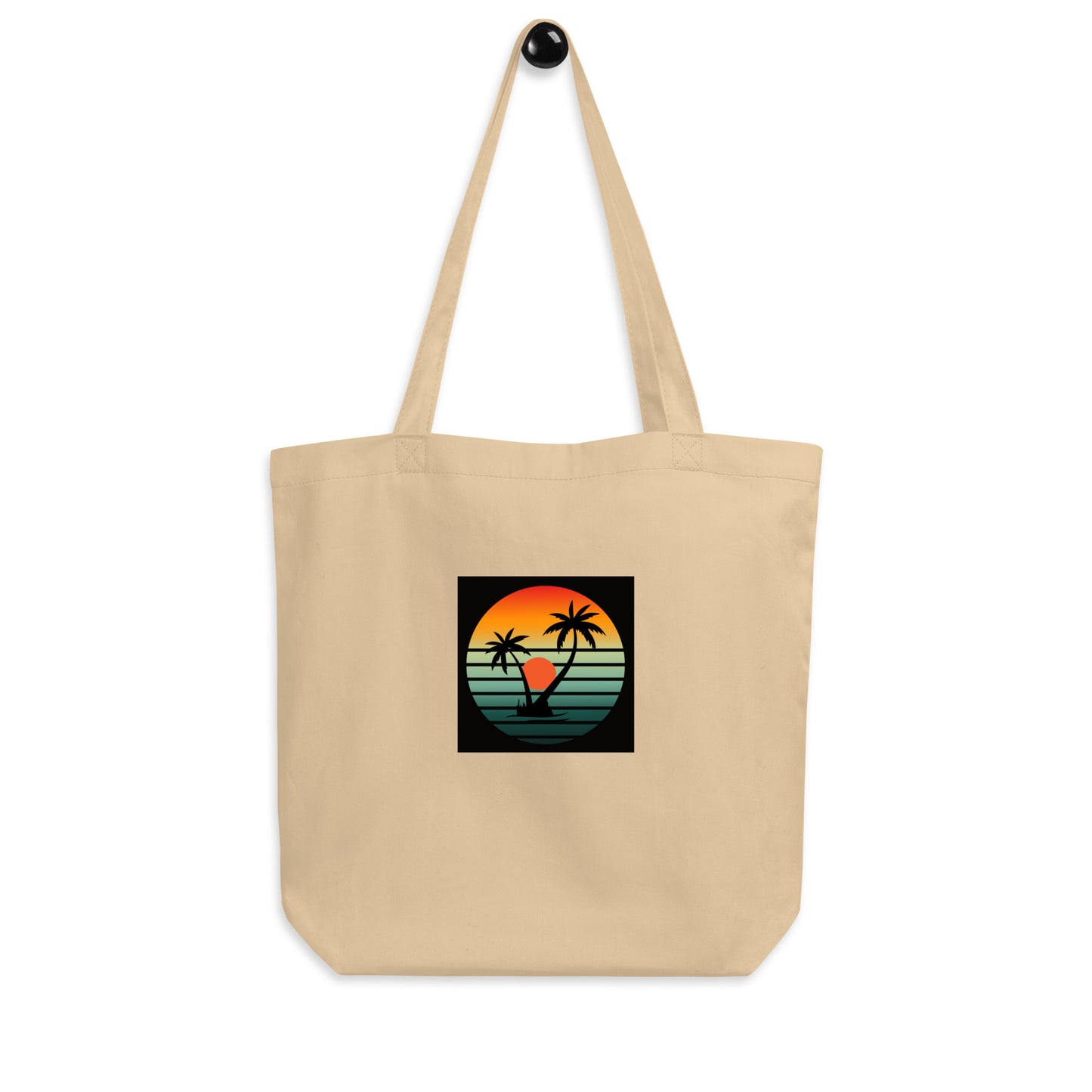 Tropical - Sunset Island Vibes - Eco Tote Bag - Everyday Bag/Shopping Bag - Oyster - Front
