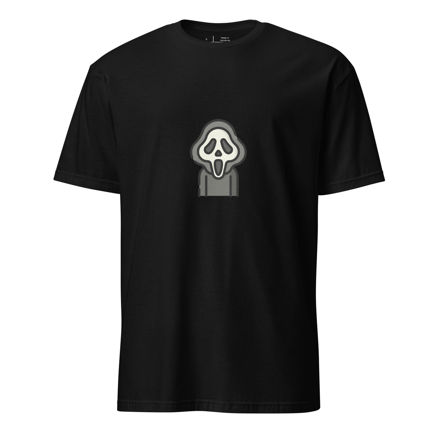 Ghost Hood - Cartoon Scream Style - Short-Sleeve Unisex T-Shirt - Graphic Tee - Black - Front