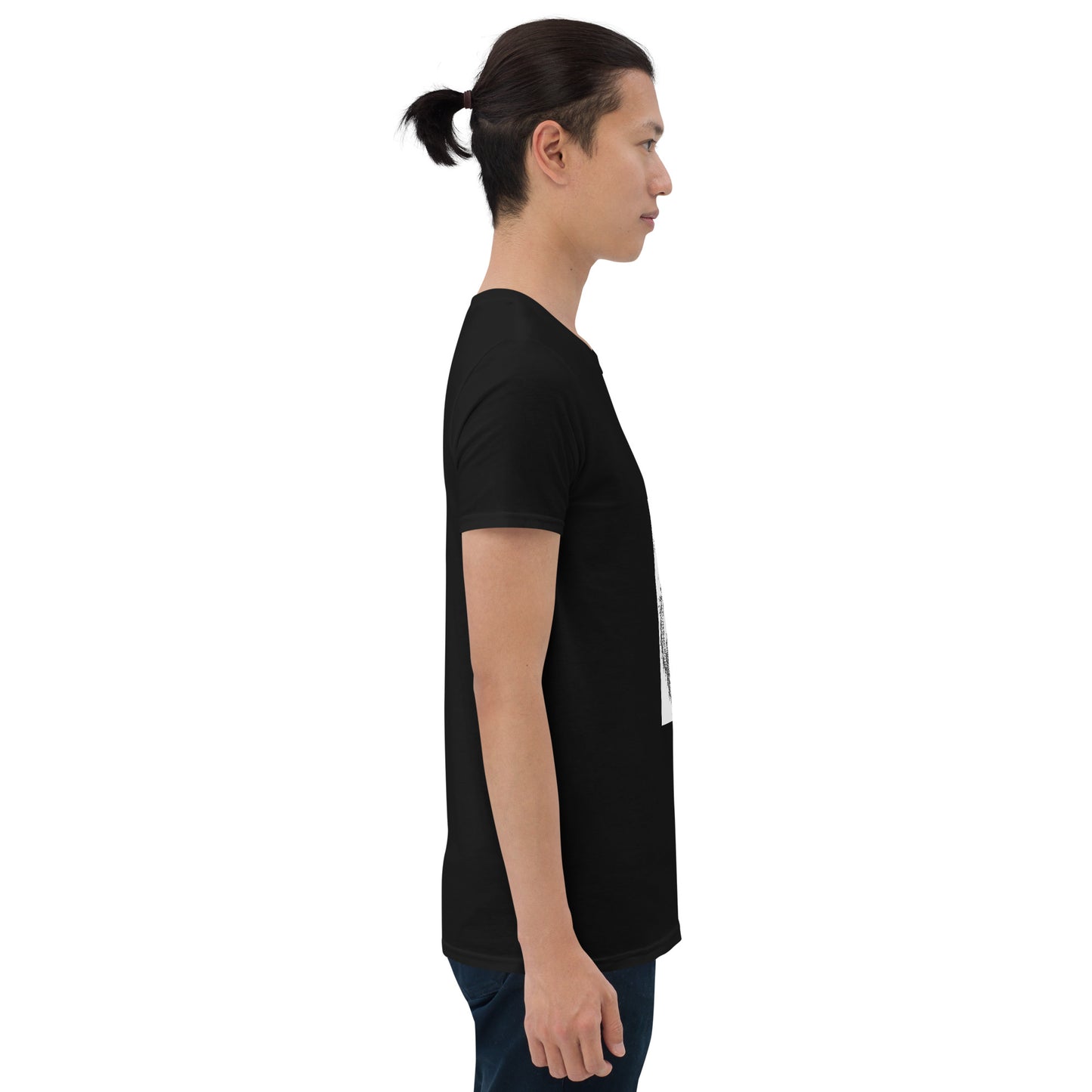 Chinese Dragon - Minimalist Design Artwork - Short-Sleeve Unisex T-Shirt - Graphic Tee - Black - Right side