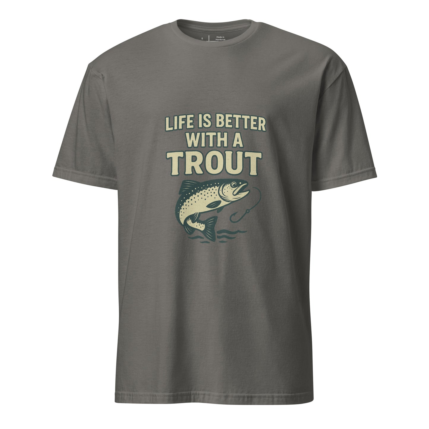 Life Is Better - Fishing Lover's - Short-Sleeve Unisex T-Shirt - Graphic Tee - Charcoal - Front