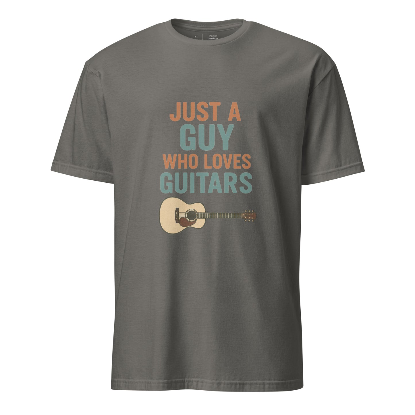 Loves Guitars - Guitarist - Short-Sleeve Unisex T-Shirt - Graphic Tee - Charcoal - Front