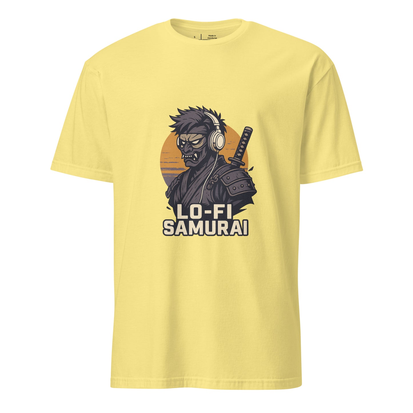 Lo-Fi Samurai - Modern-Day Ronin - Short-Sleeve Unisex T-Shirt - Graphic Tee - Cornsilk - Front