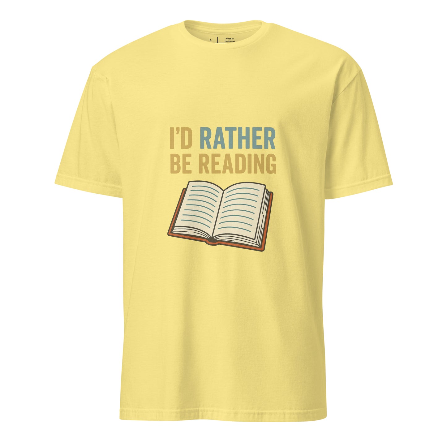 Rather Be Reading - Bibliophiles Tribute - Short-Sleeve Unisex T-Shirt - Graphic Tee - Cornsilk - Front