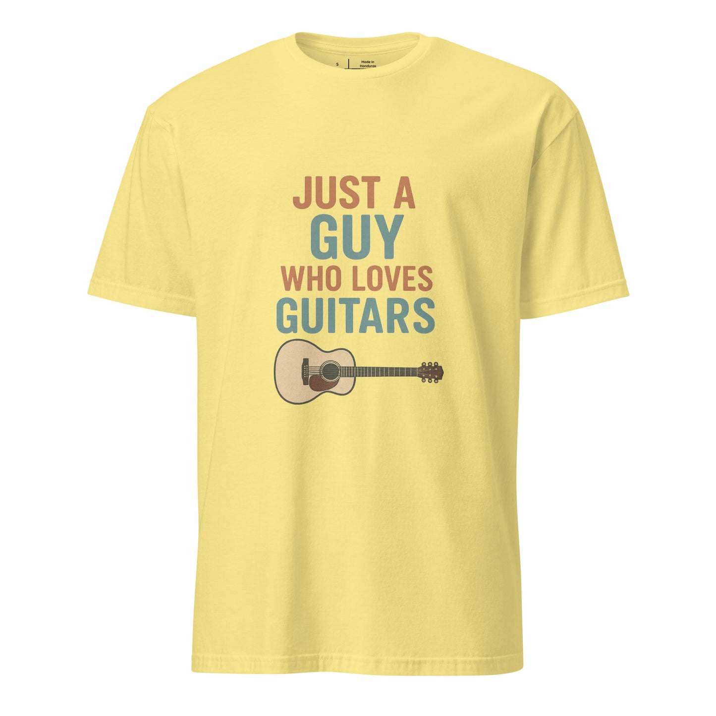 Loves Guitars - Guitarist - Short-Sleeve Unisex T-Shirt - Graphic Tee - Cornsilk - Front