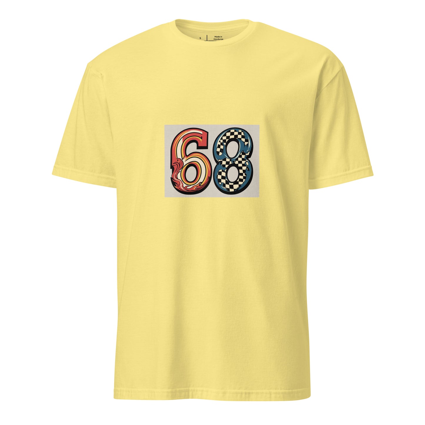 68 - Carefree Vibes - Short-Sleeve Unisex T-Shirt - Graphic Tee - Cornsilk - Front
