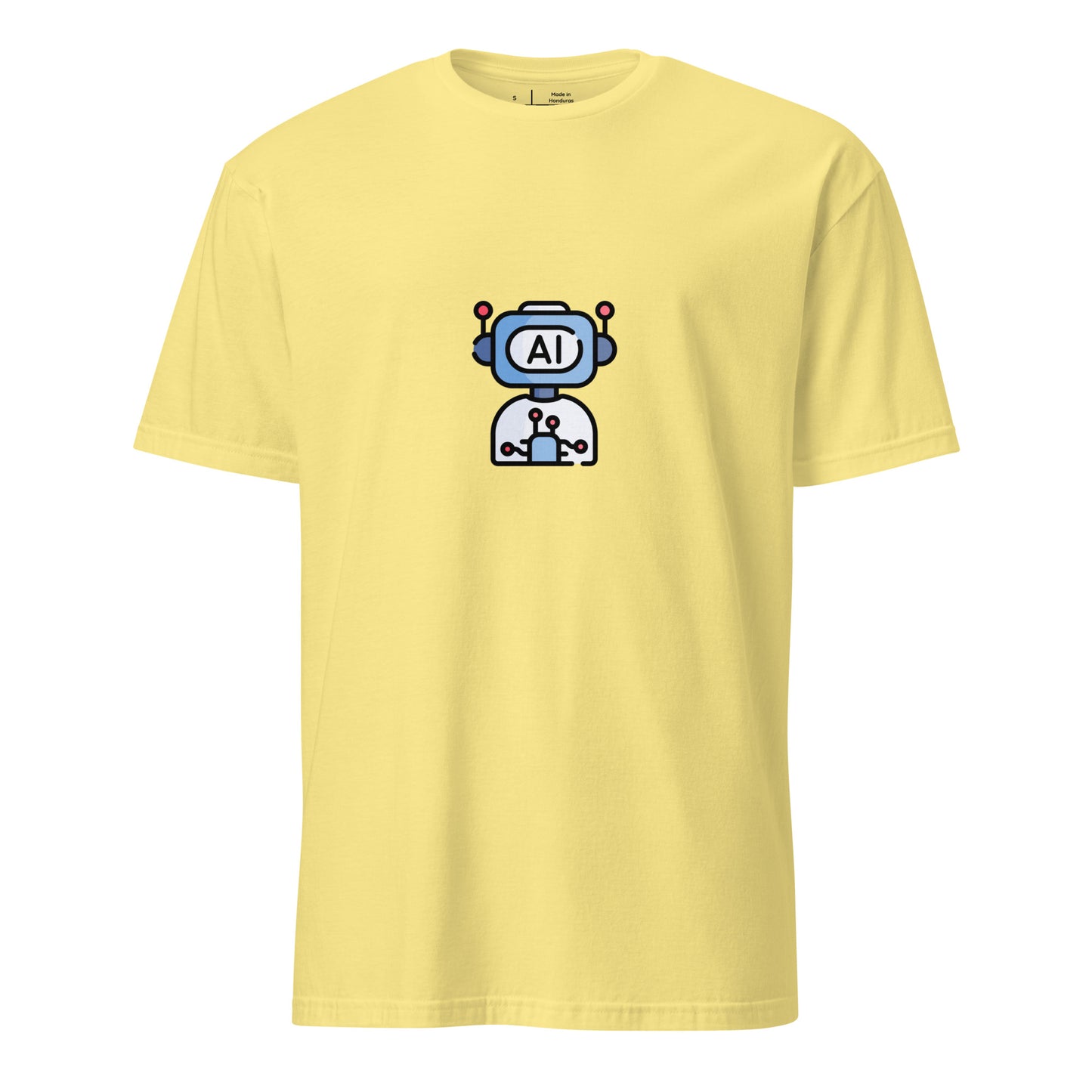 A.I - Retro AI Bot - Short-Sleeve Unisex T-Shirt - Graphic Tee - Cornsilk - Front
