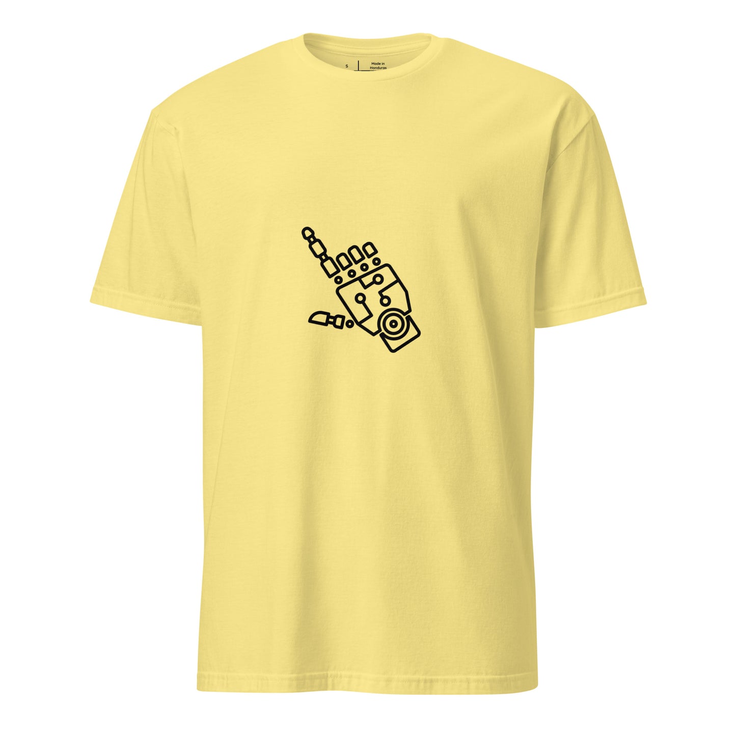The Hand Of Bot - Digital Gesture - Short-Sleeve Unisex T-Shirt - Graphic Tee - Cornsilk - Front