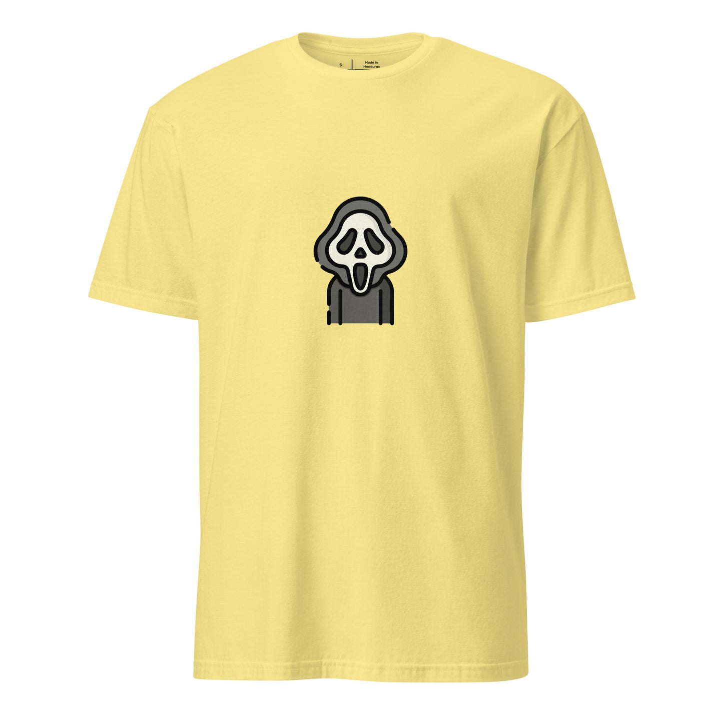 Ghost Hood - Cartoon Scream Style - Short-Sleeve Unisex T-Shirt - Graphic Tee - Cornsilk - Front