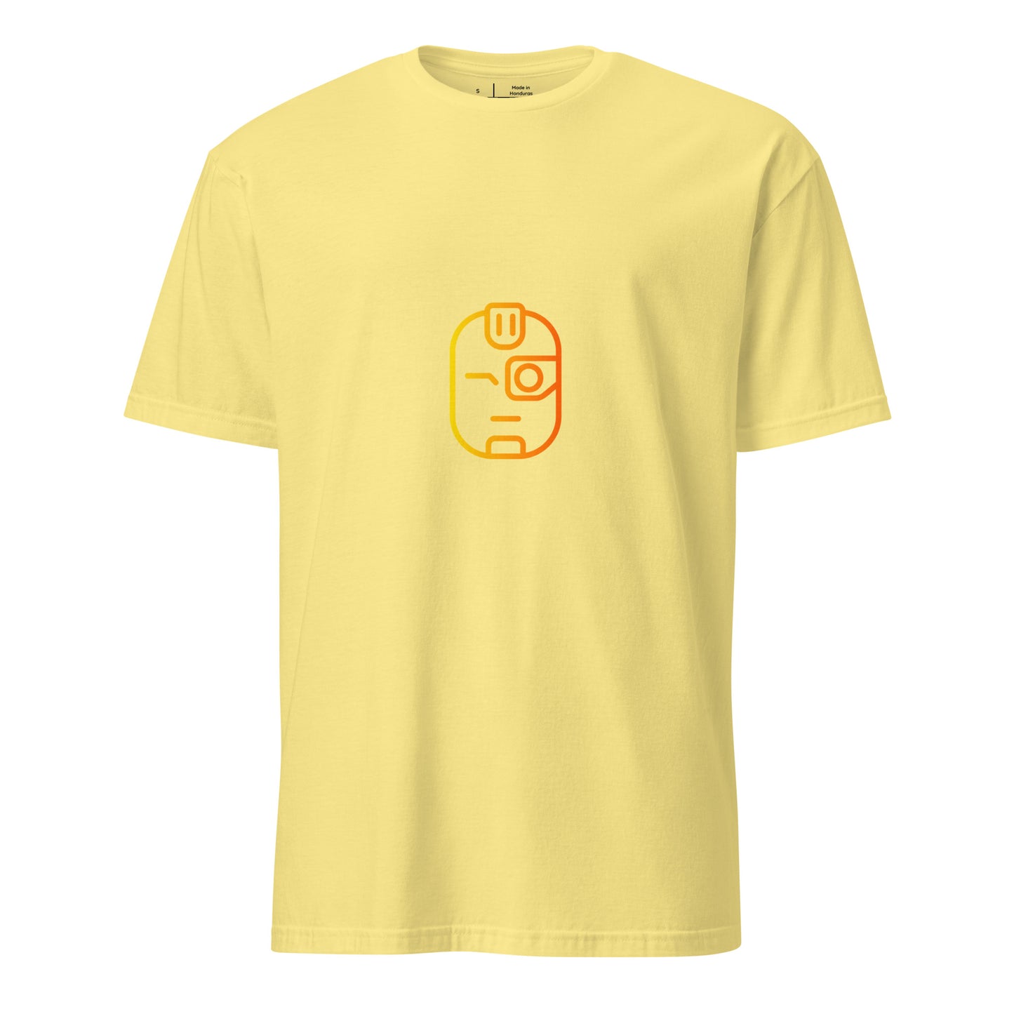 Cyber Robot - Futuristic Face - Short-Sleeve Unisex T-Shirt - Graphic Tee -
Cornsilk - Front