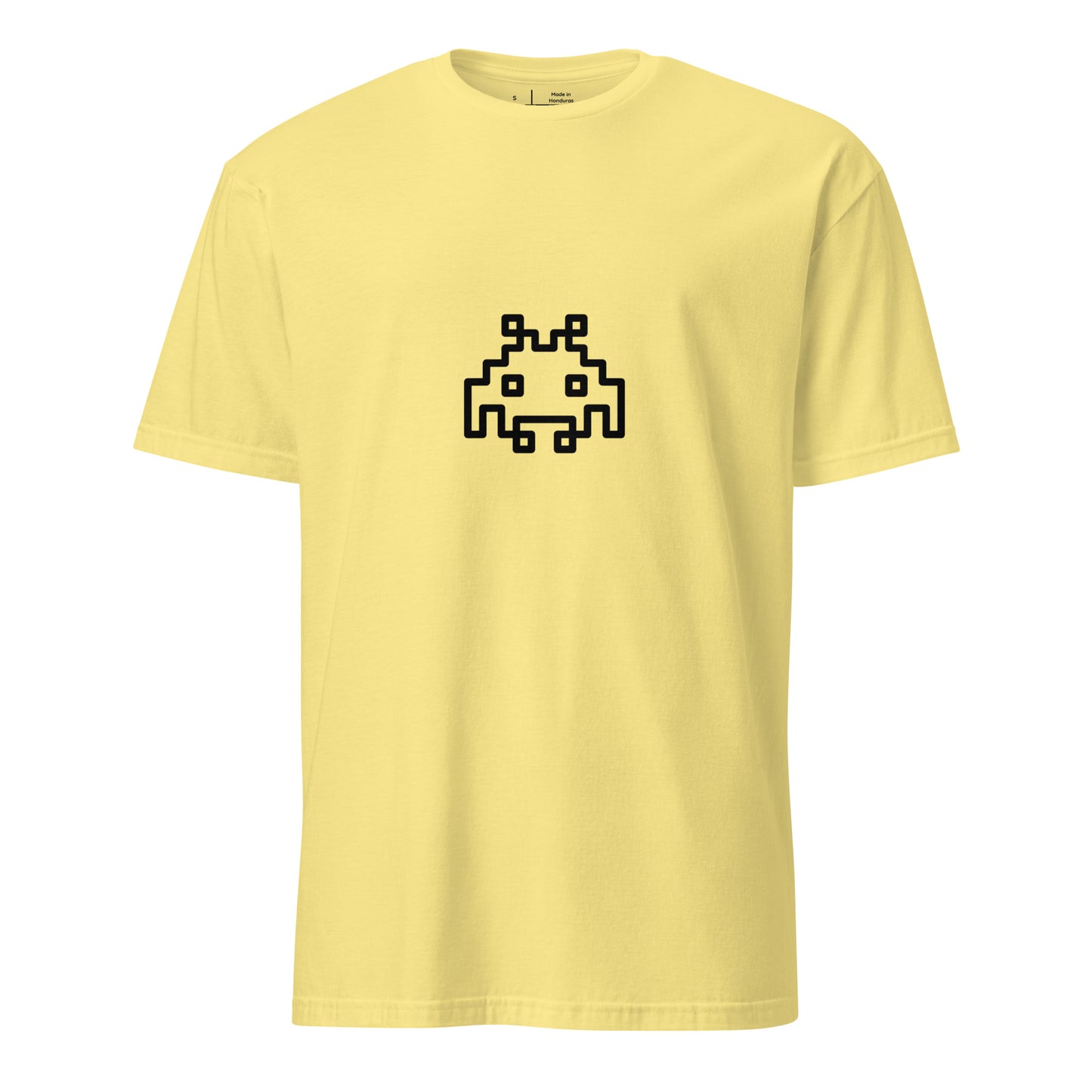 Space Invader - Retro Pixel Classic - Short-Sleeve Unisex T-Shirt - Graphic Tee - Cornsilk - Front