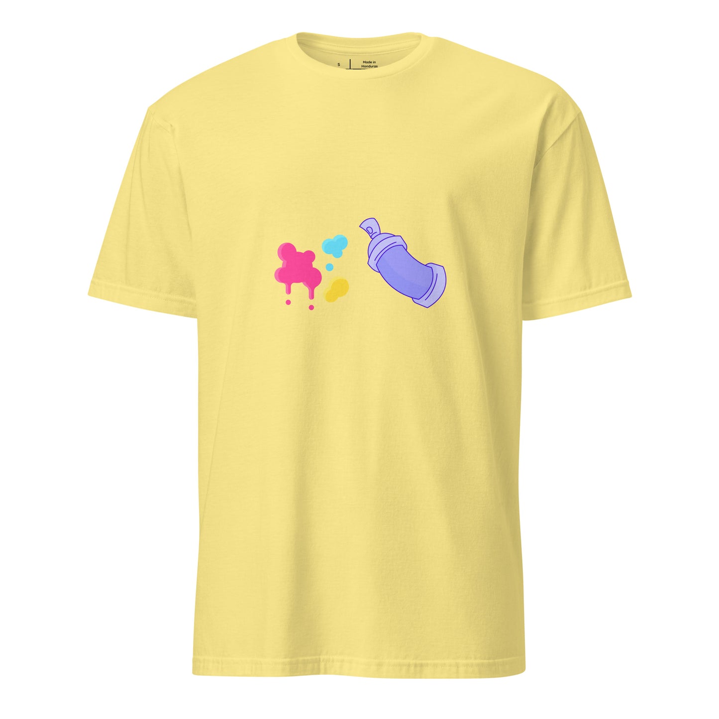Spray Can - Global Graffiti Tribute - Short-Sleeve Unisex T-Shirt - Graphic Tee - Cornsilk - Front