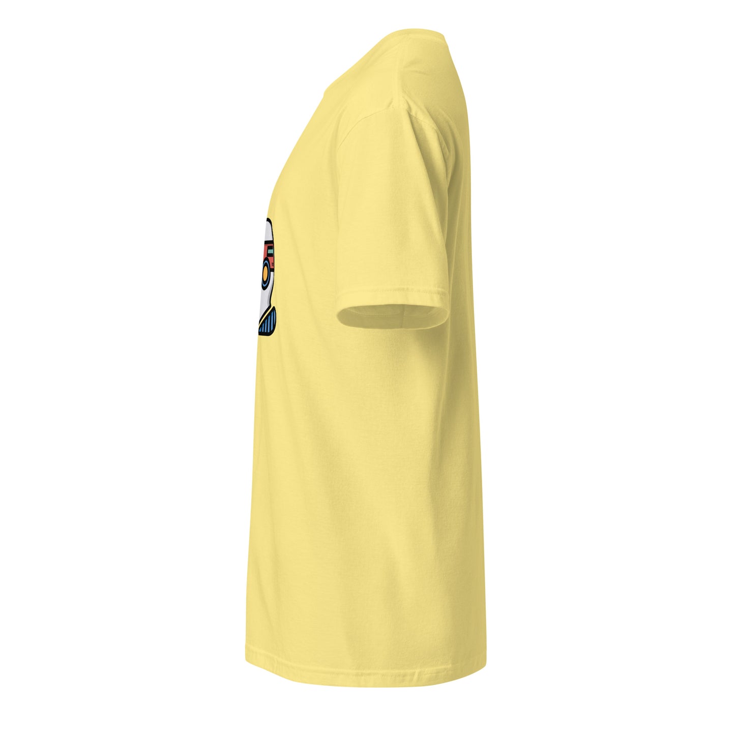 Virtual - Plug Into Another World - Short-Sleeve Unisex T-Shirt - Graphic Tee - Cornsilk - Left side