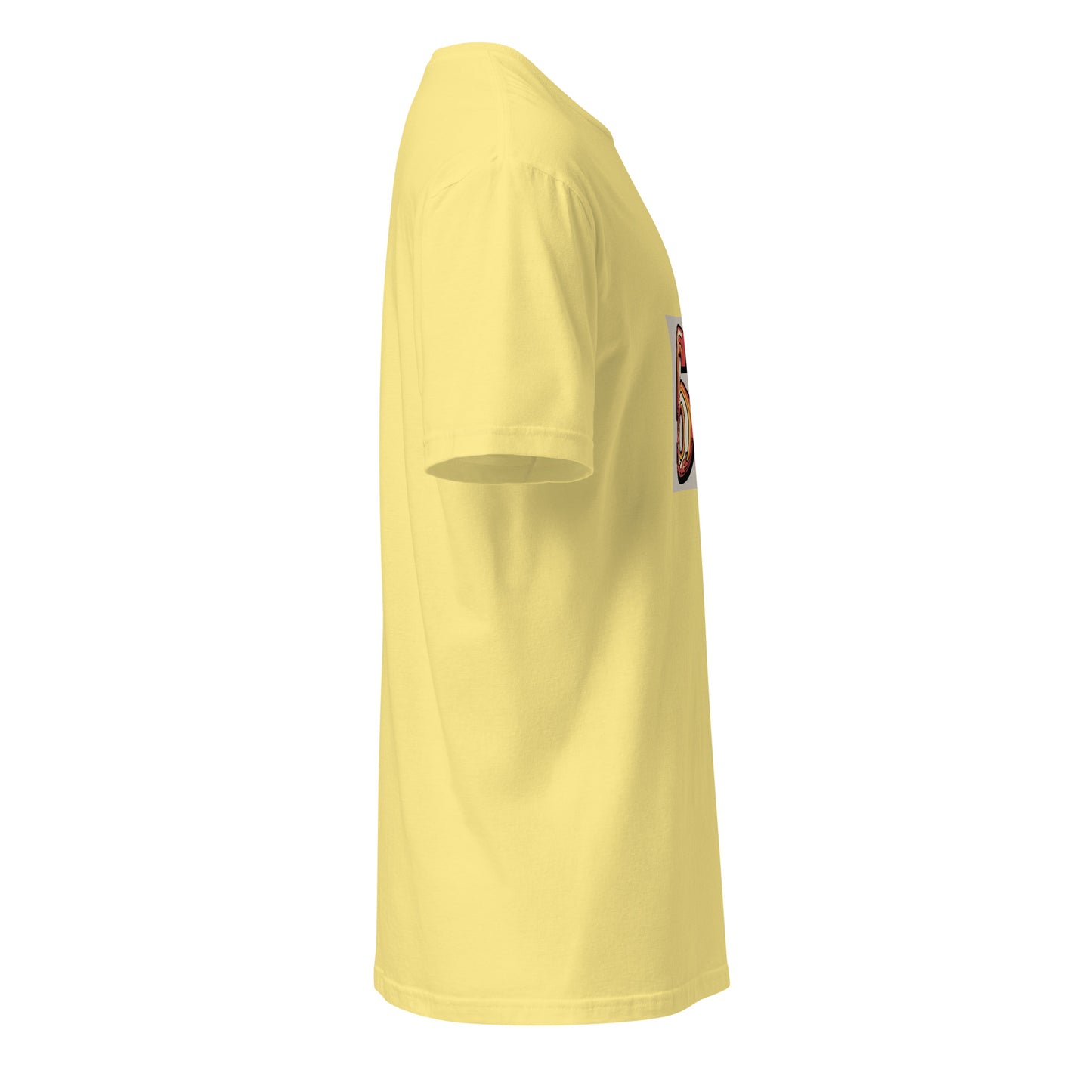 68 - Carefree Vibes - Short-Sleeve Unisex T-Shirt - Graphic Tee - Cornsilk - Right side
