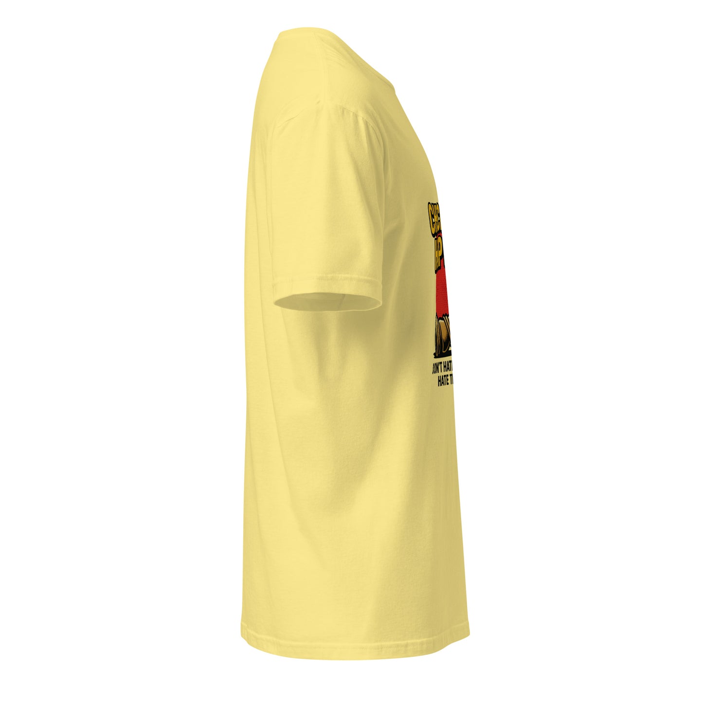 Checkmate Happens – Chess Lovers - Short-Sleeve Unisex T-Shirt - Graphic Tee - Cornsilk - Right side