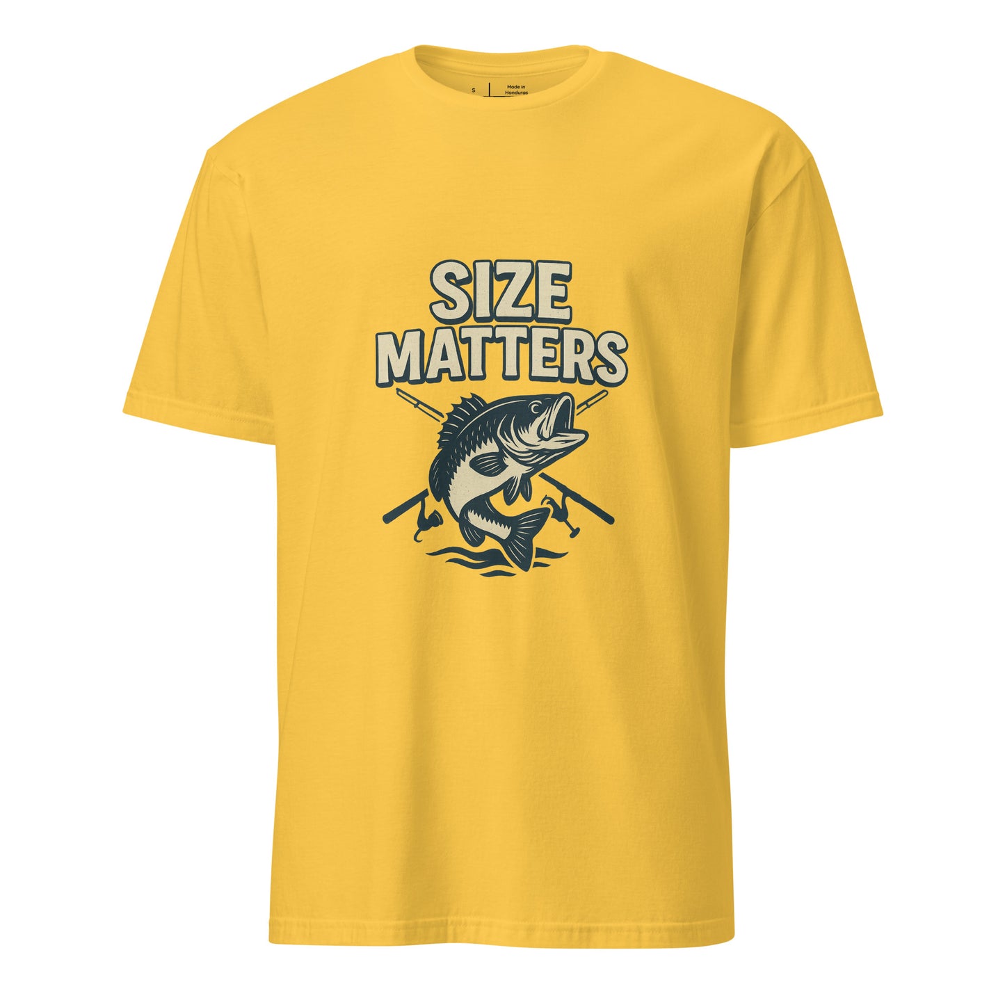 Size Matters - Fishing Reel Talk - Short-Sleeve Unisex T-Shirt - Graphic Tee - Daisy - Front