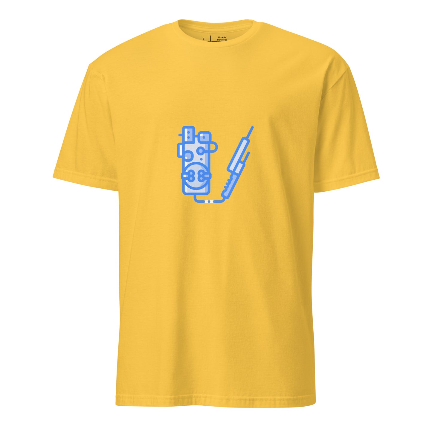 Proton Unit - Futuristic Gadget - Neon Blue - Short-Sleeve Unisex T-Shirt - Graphic Tee - Daisy - Front