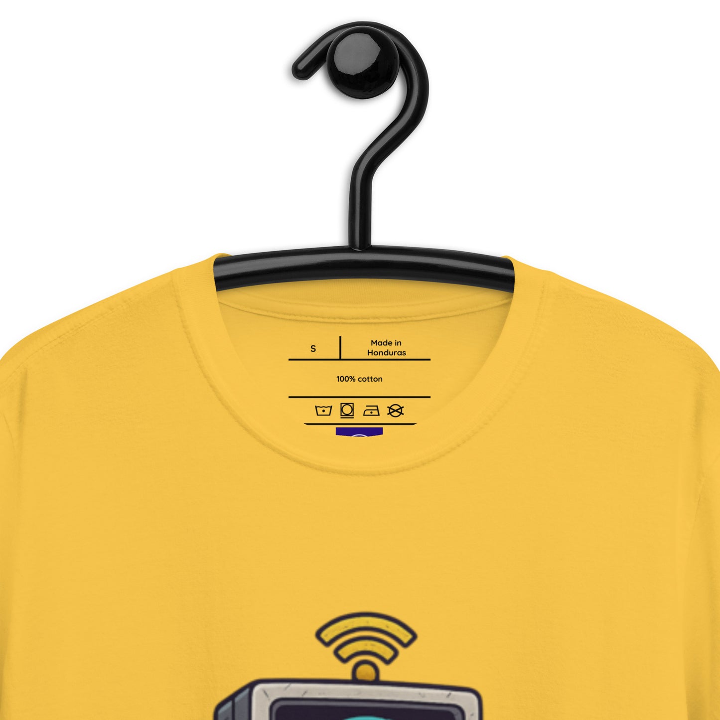 Digital Destroyer - Skeleton Bandwidth Battle - Short-Sleeve Unisex T-Shirt - Graphic Tee - Daisy - Front Neckline