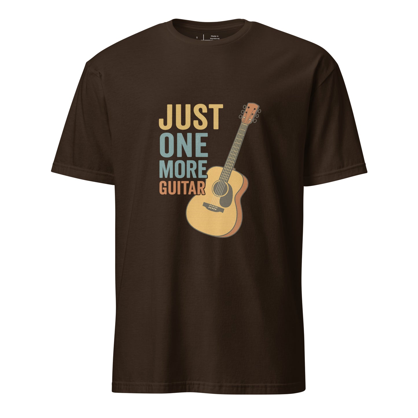 One More - Guitarist - Short-Sleeve Unisex T-Shirt - Graphic Tee - Dark Chocolate - Front