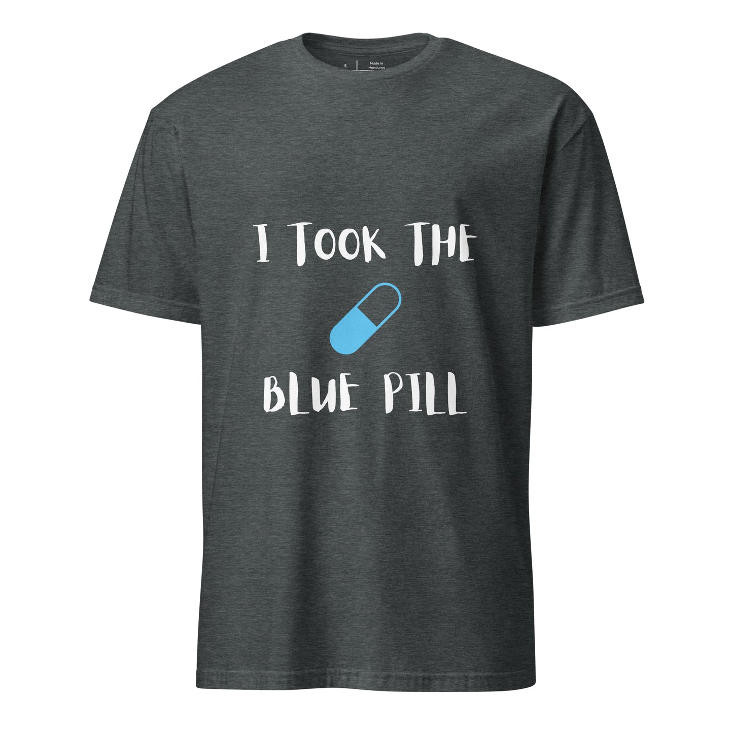 The Blue Pill - Sci-Fi Tribute - Short-Sleeve Unisex T-Shirt - Graphic Tee - Dark Heather - Front