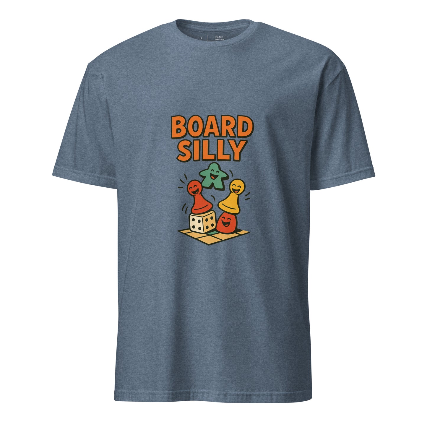 Board Silly – Ultimate Board Game - Short-Sleeve Unisex T-Shirt - Graphic Tee - Heather Indigo - Front