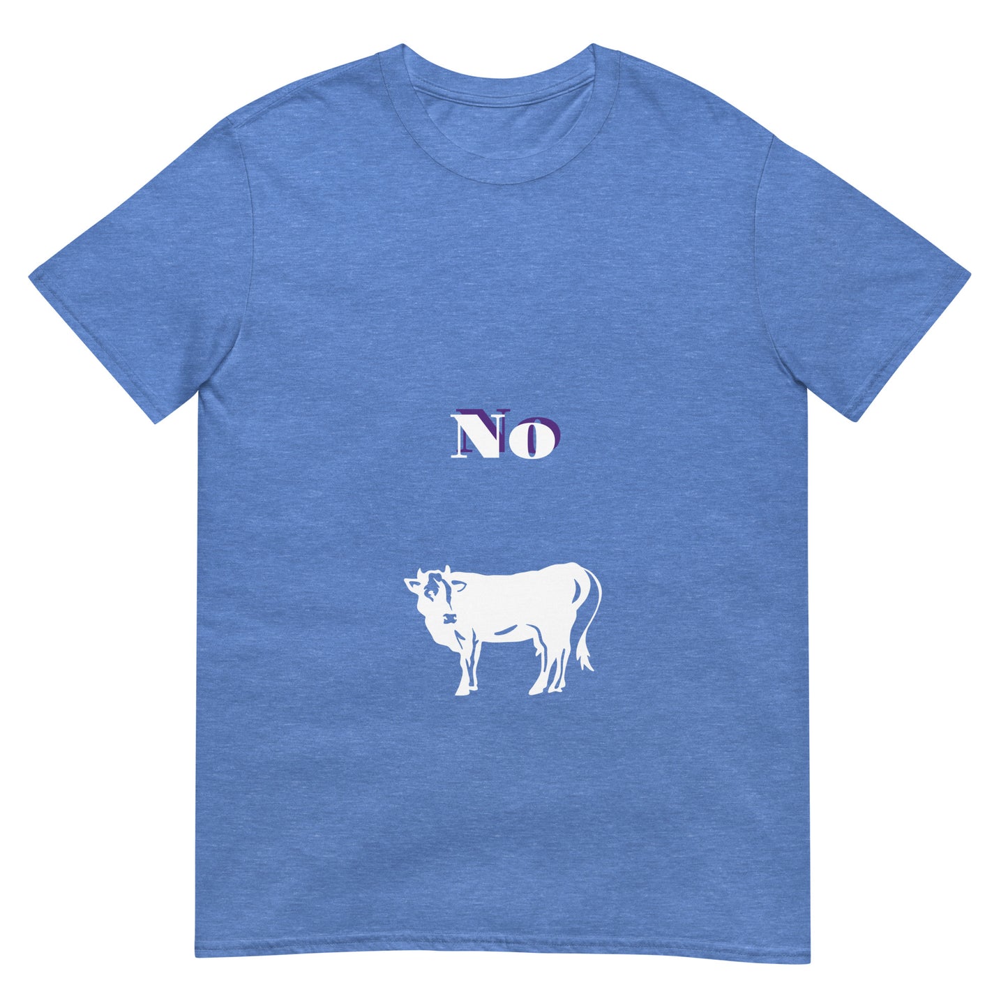 No Bull - Bold (and cheeky) Statement - Short-Sleeve Unisex T-Shirt - Graphic Tee - Heather Royal - Front