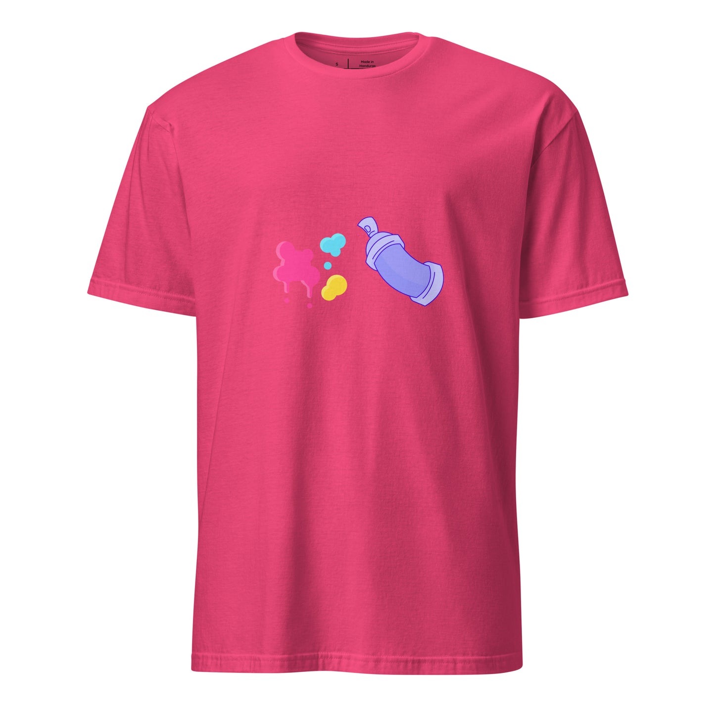 Spray Can - Global Graffiti Tribute - Short-Sleeve Unisex T-Shirt - Graphic Tee - Heliconia - Front