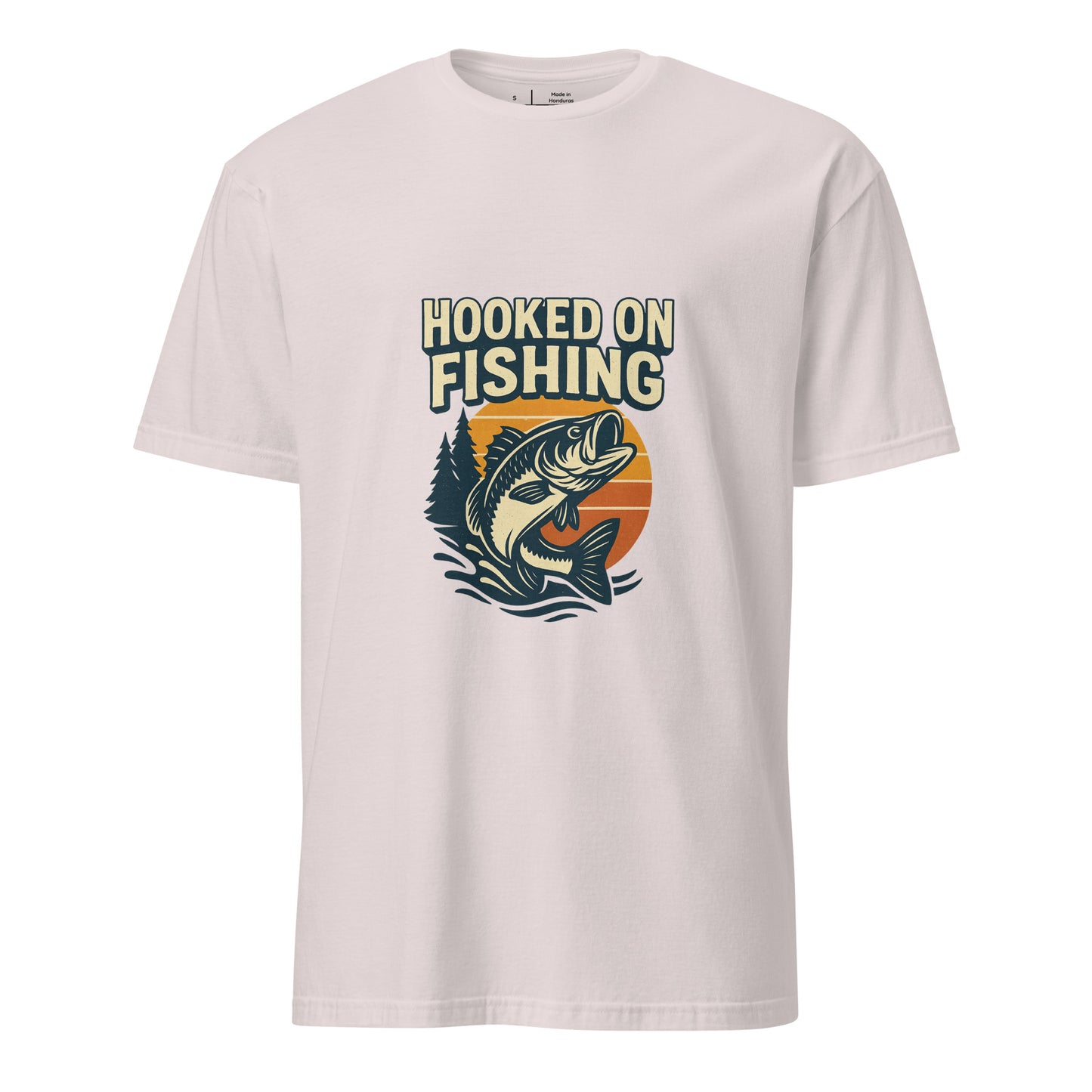 Hooked On Fishing - Hobbyist - Short-Sleeve Unisex T-Shirt - Graphic Tee - Ice Grey - Front