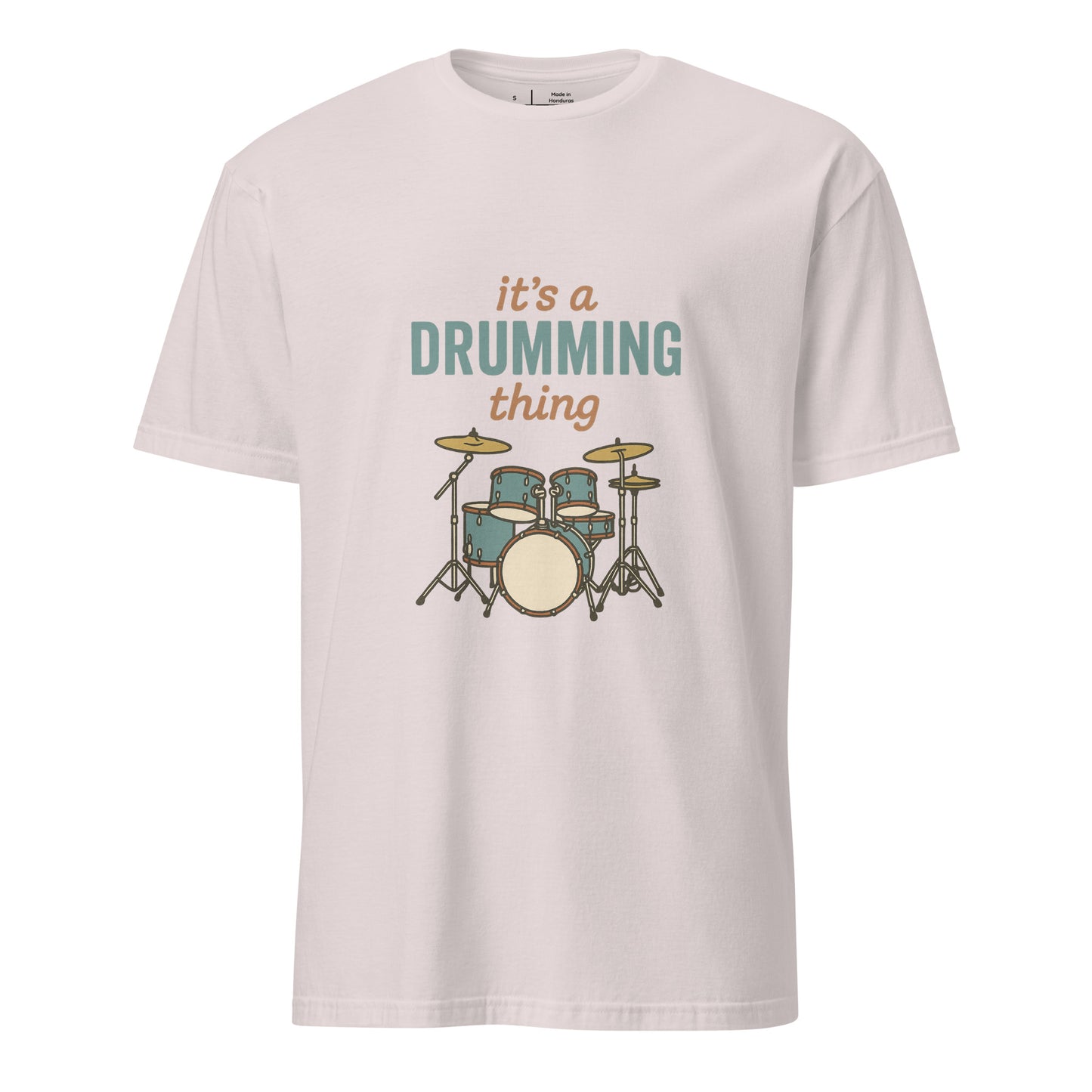 Drumming Thing - Drummer's - Short-Sleeve Unisex T-Shirt - Graphic Tee - Ice Grey - Front