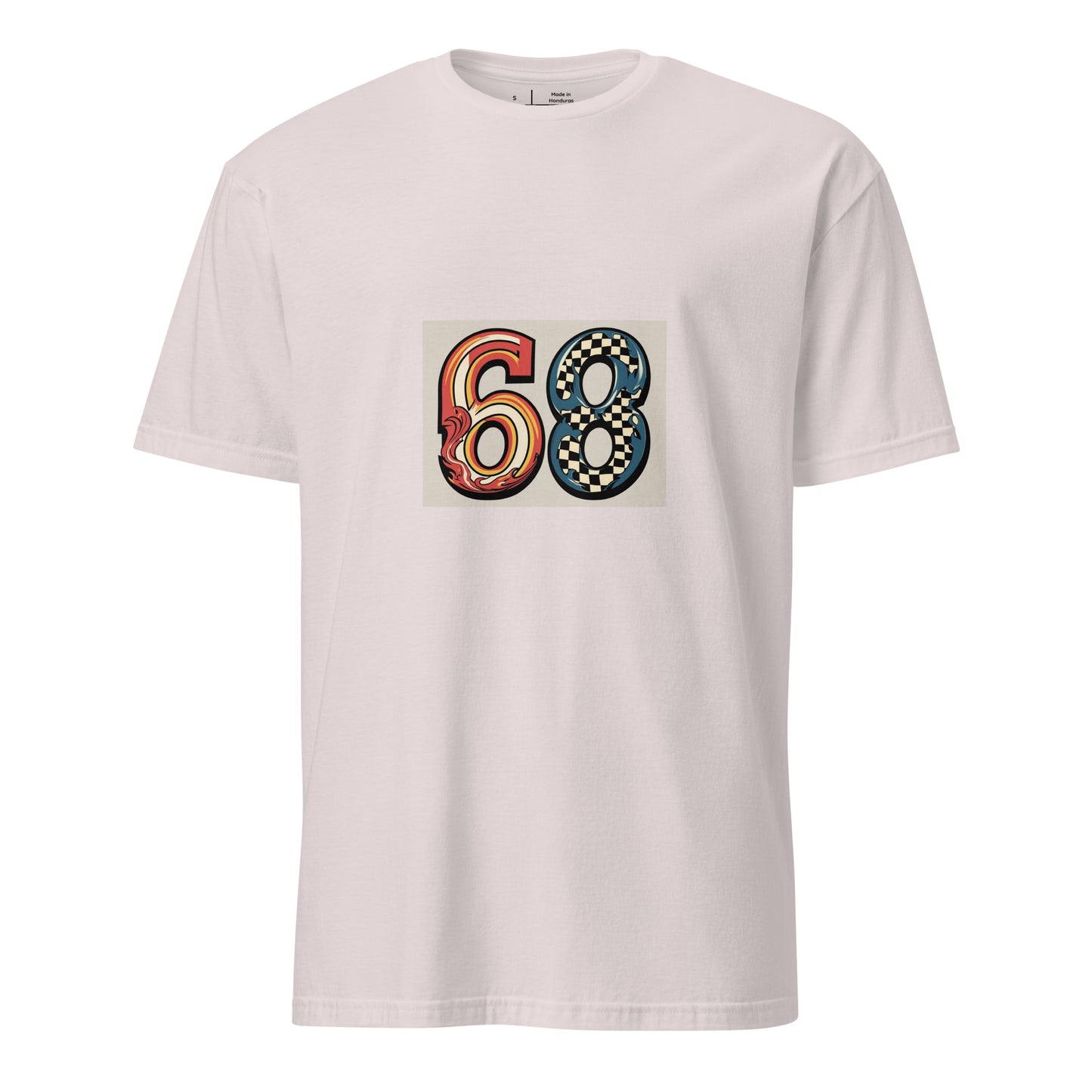 68 - Carefree Vibes - Short-Sleeve Unisex T-Shirt - Graphic Tee - Ice Grey - Front