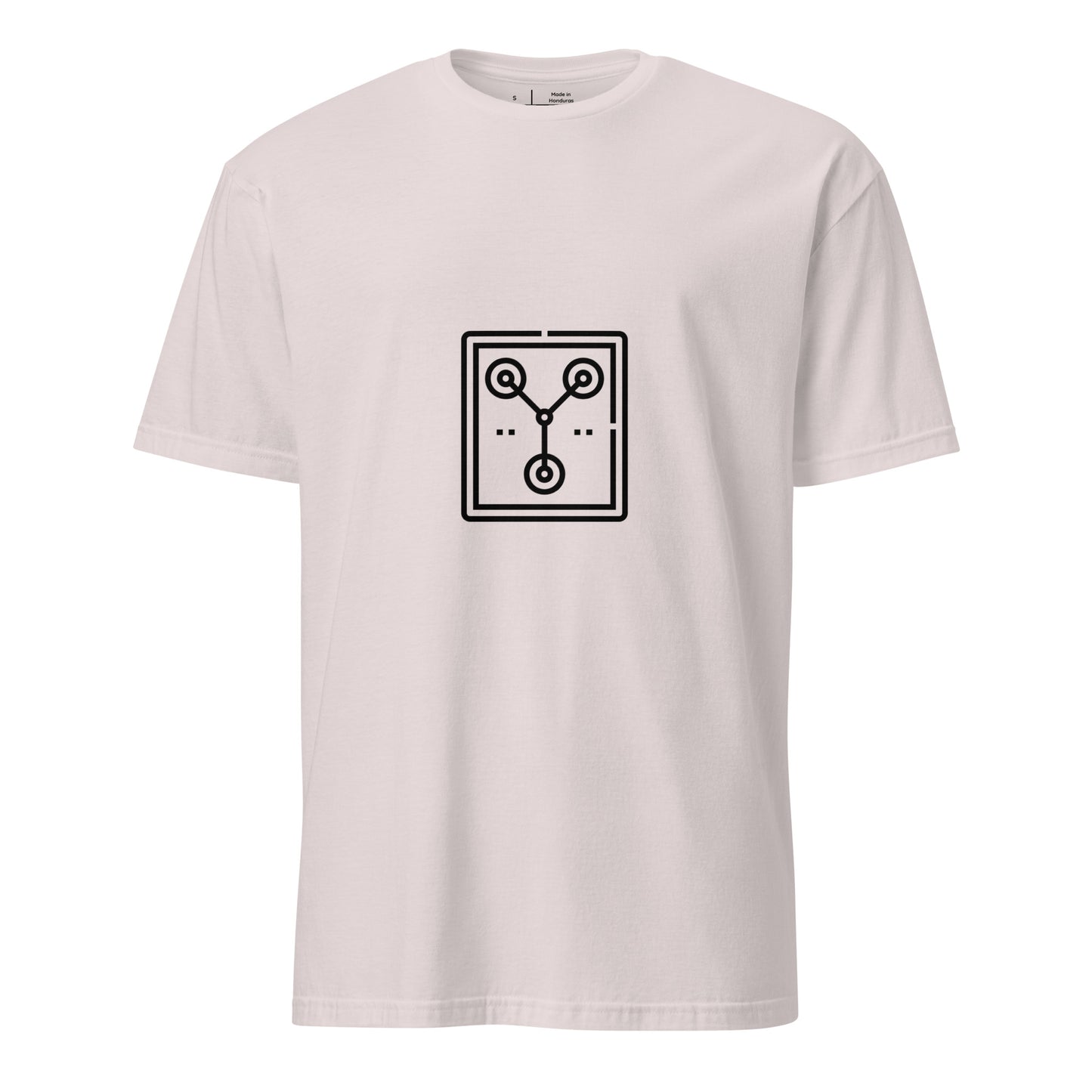Flux2 - Minimalist Time Circuit - Short-Sleeve Unisex T-Shirt - Graphic Tee -
Ice Grey - Front