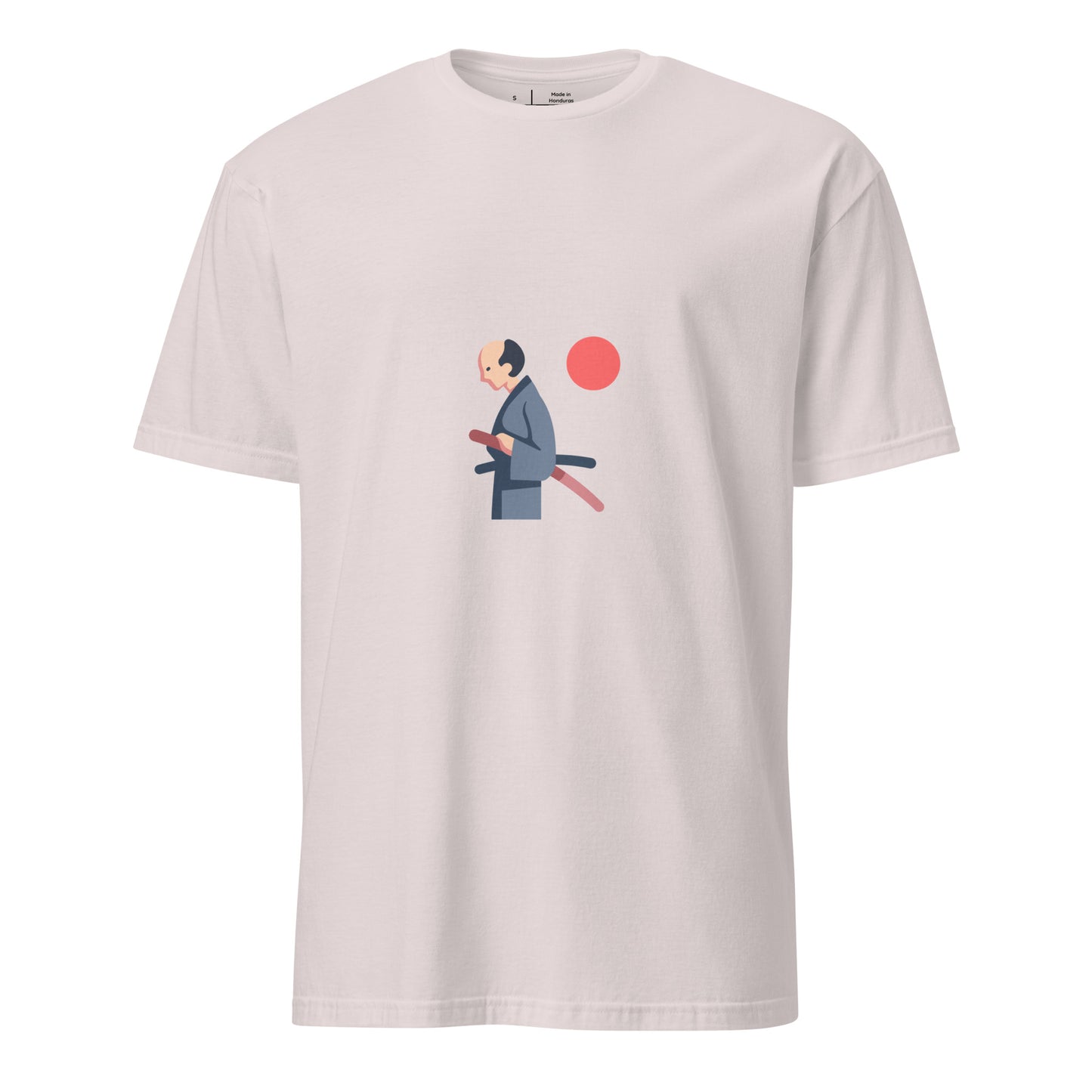 Samurai - Honour In Silence - Short-Sleeve Unisex T-Shirt - Graphic Tee - Ice Grey - Front