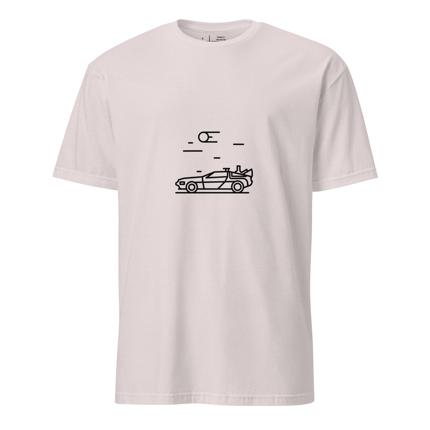 "88 MPH" – Retro Time Machine Car - Short-Sleeve Unisex T-Shirt - Graphic Tee - Ice Grey - Front