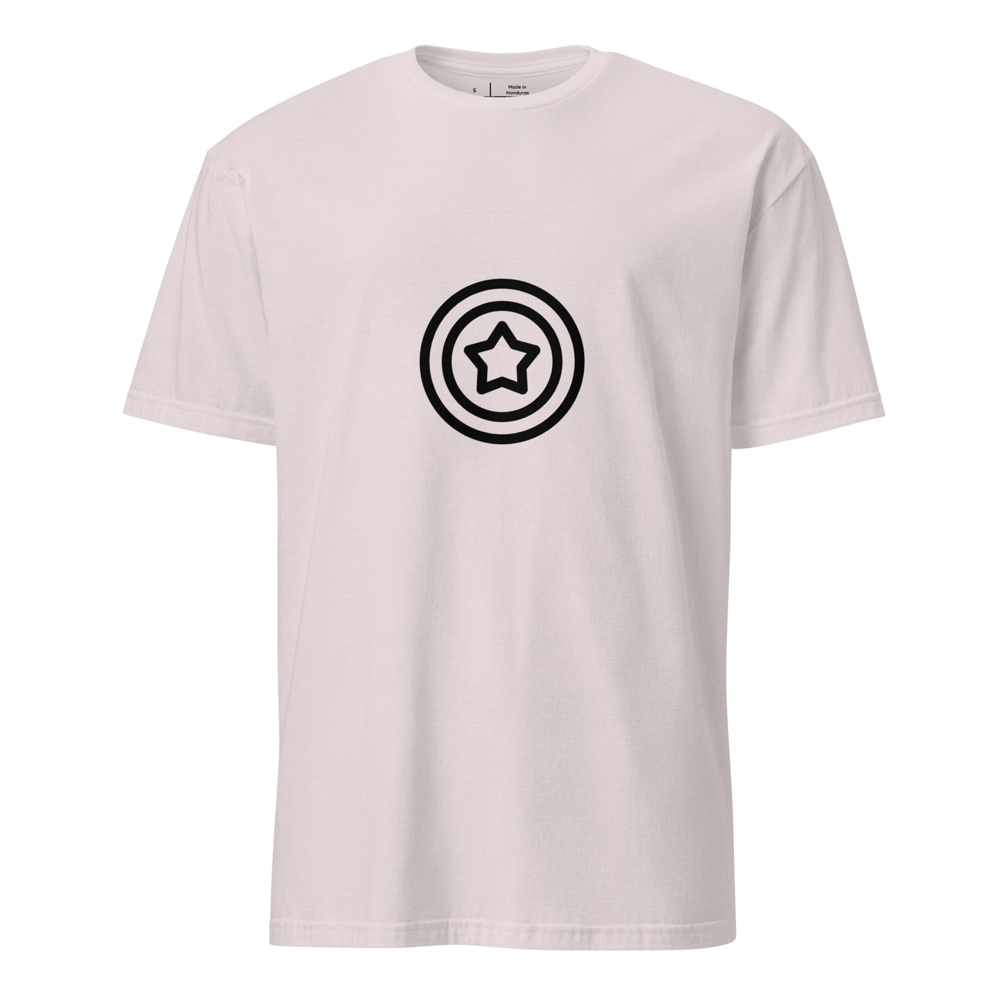 Shield - Minimalist Hero Emblem - Short-Sleeve - Unisex T-Shirt - Graphic Tee - Ice Grey - Front