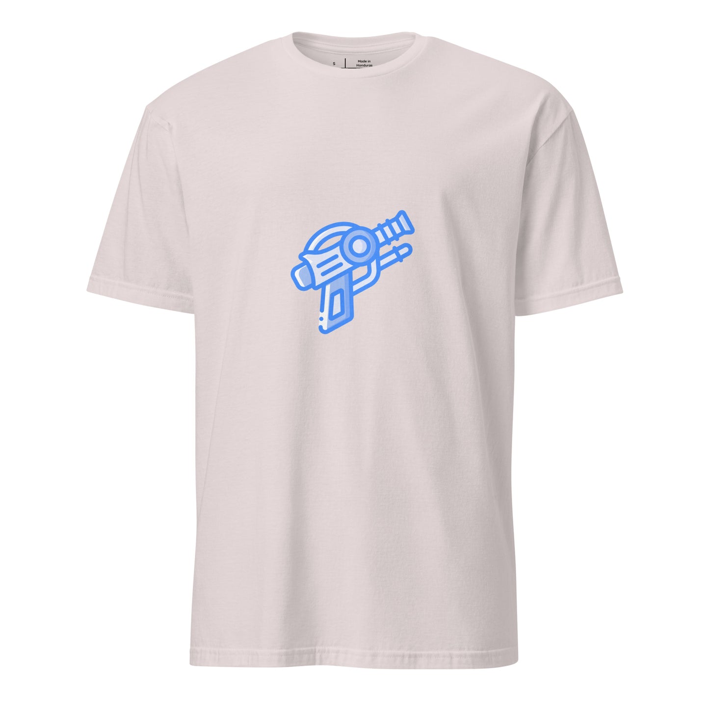Sci-Fi Pistol - Neon Firepower - Short-Sleeve Unisex T-Shirt - Graphic Tee - Ice Grey - Front