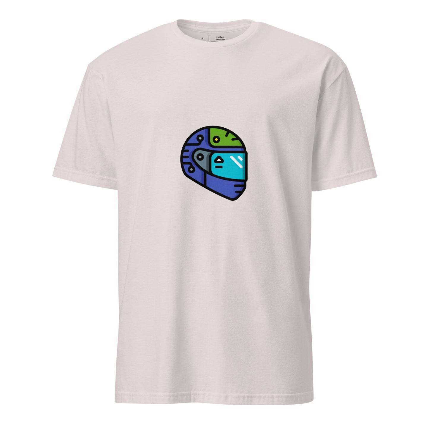 Cyber Helmet - Neo-Rider Edition - Short-Sleeve Unisex T-Shirt - Graphic Tee - Ice Grey - Front