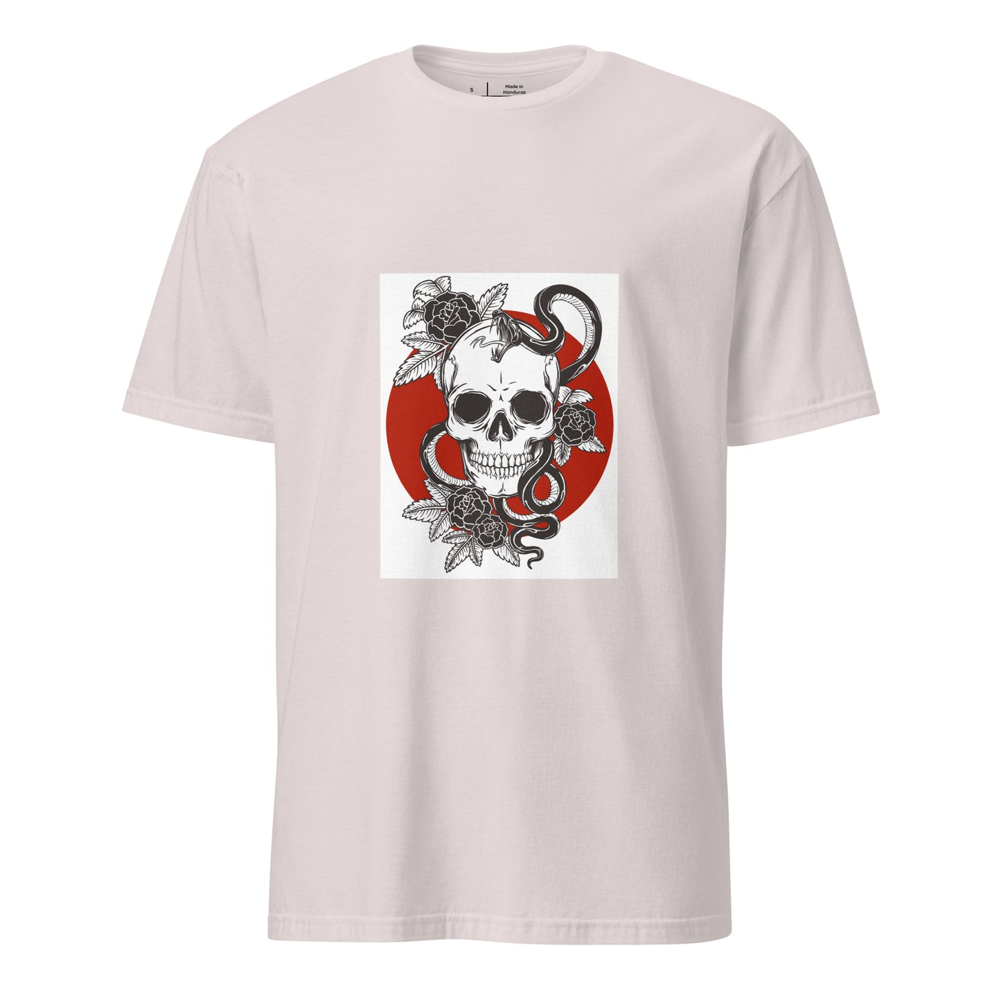 Serpent Skull - Striking Shadows - Short-Sleeve Unisex T-Shirt - Graphic Tee - Ice Grey - Front