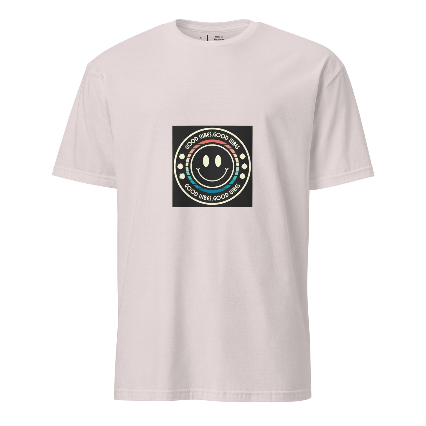 Good Vibes - Smiley Festival Energy - Short-Sleeve Unisex T-Shirt - Graphic Tee - Ice Grey - Front