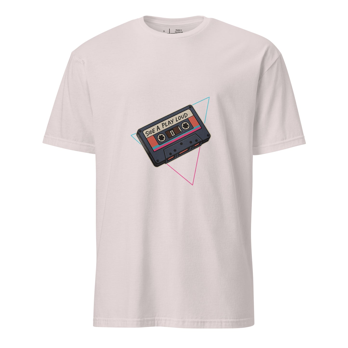 Side A. Play Loud - Retro Music Lover - Short-Sleeve Unisex T-Shirt - Graphic Tee - Ice Grey - Front