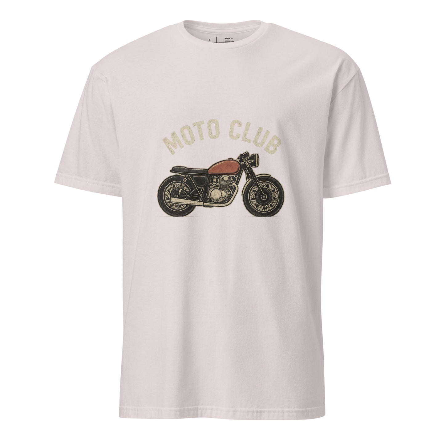 Moto Club – Vintage Rider’s - Short-Sleeve Unisex T-Shirt - Graphic Tee - Ice Grey - Front