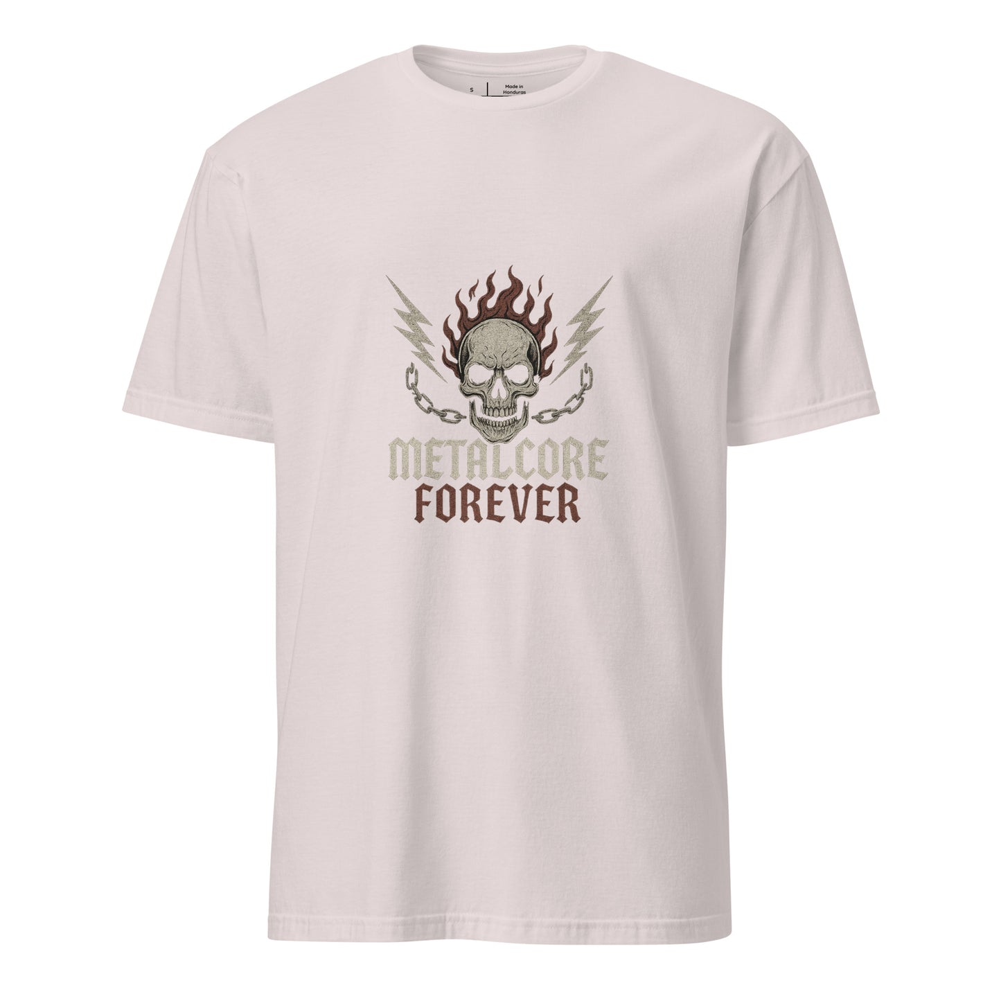 Metal Core Forever – Heavy Metal - Short-Sleeve Unisex T-Shirt - Graphic Tee - Ice Grey - Front