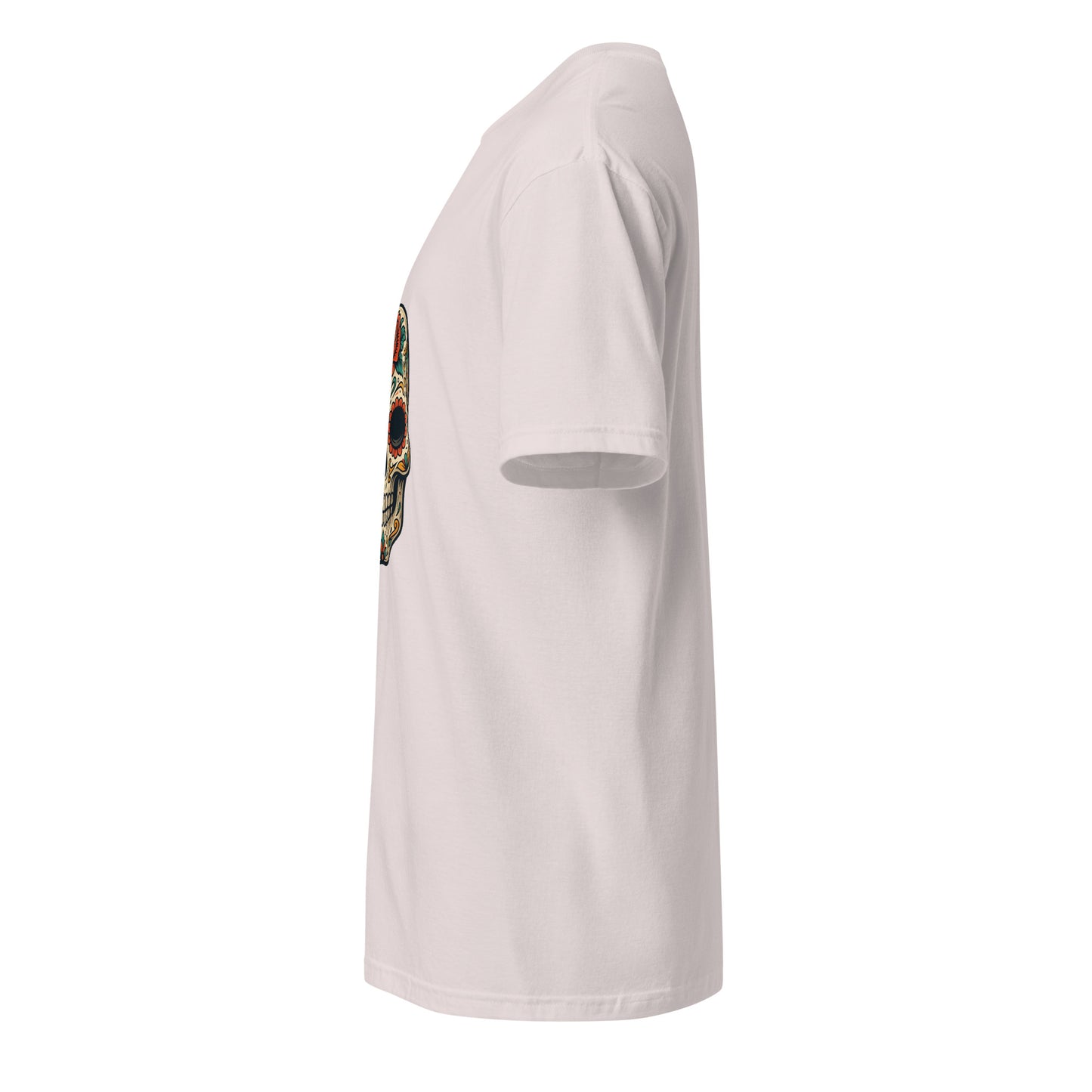 Day Of The Dead – Skull Edition - Short-Sleeve Unisex T-Shirt - Graphic Tee - Ice Grey - Left side