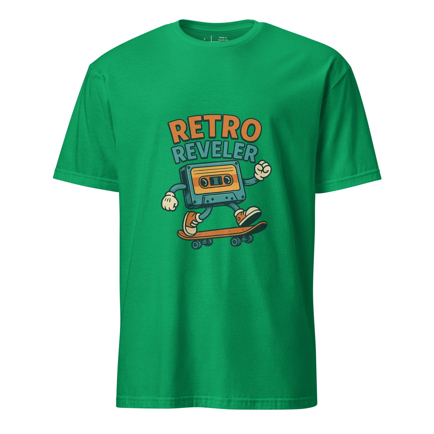 Retro Reveler - Nostalgic Nod - Short-Sleeve Unisex T-Shirt - Graphic Tee - Irish Green - Front