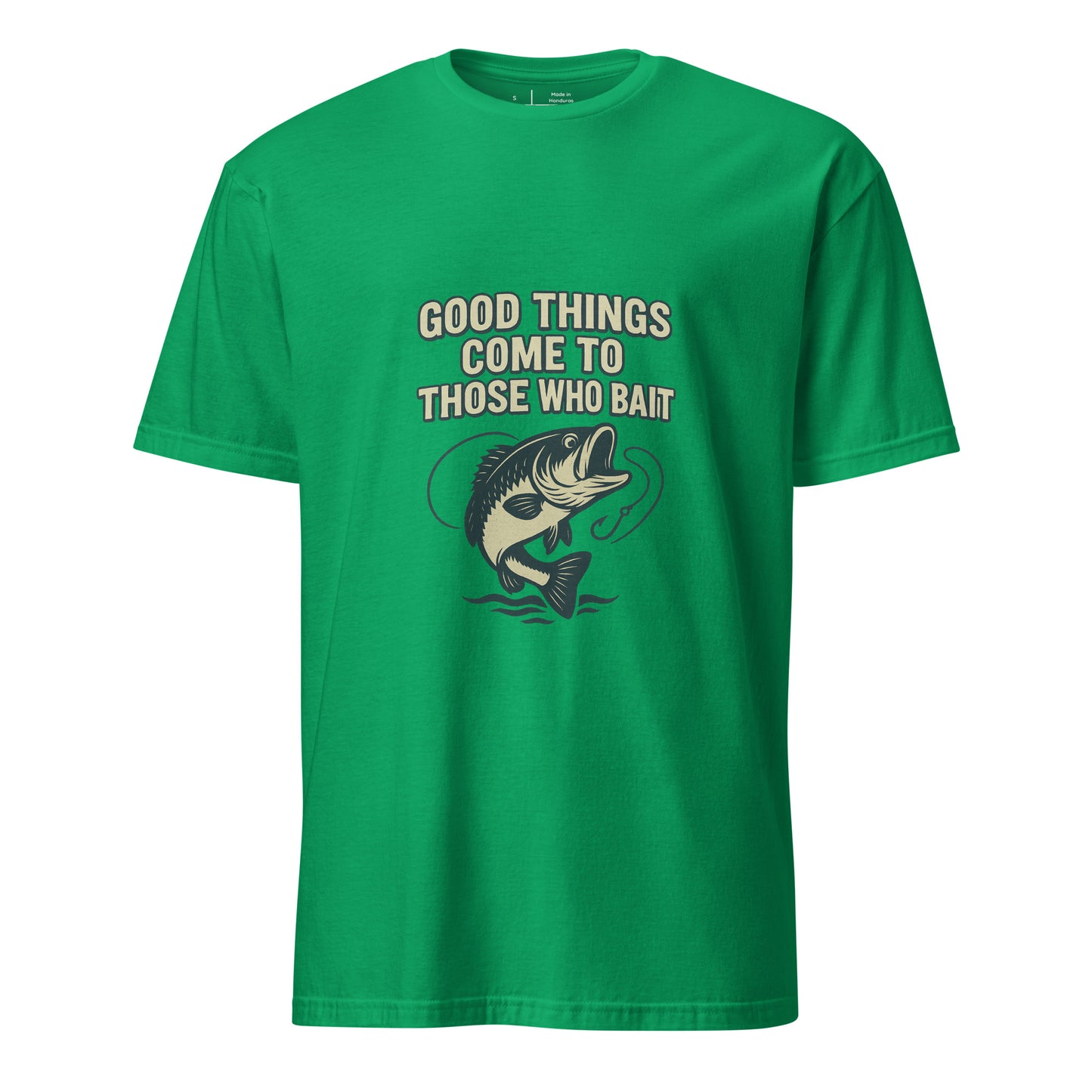 Good Things - Fishing Whitty Saying - Short-Sleeve Unisex T-Shirt - Graphic Tee - Irish Green - Front