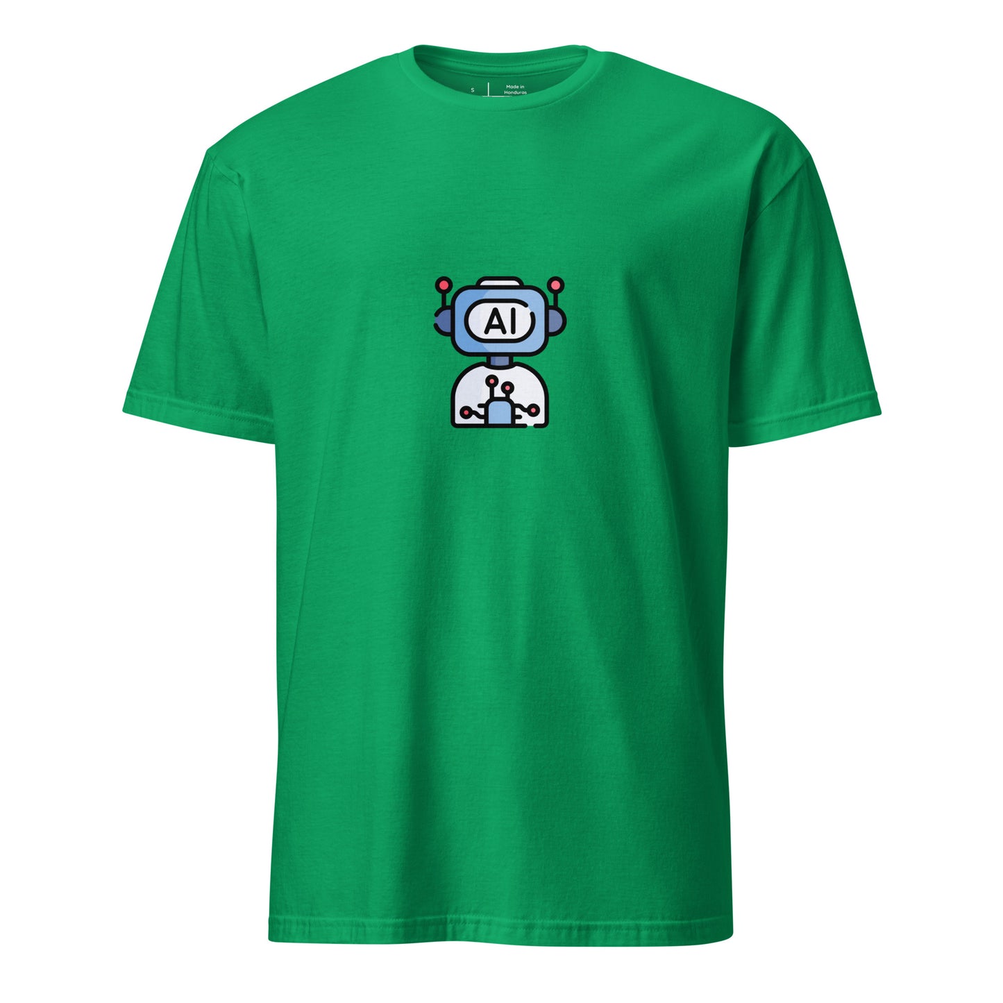 A.I - Retro AI Bot - Short-Sleeve Unisex T-Shirt - Graphic Tee - Irish Green - Front