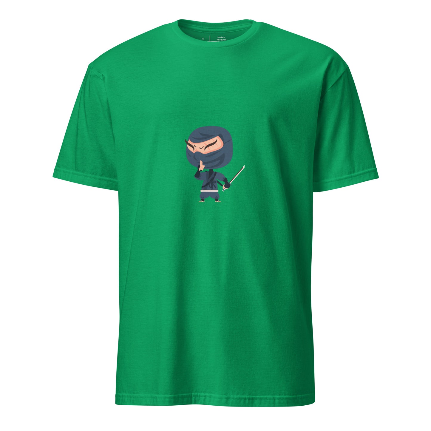 Ninja - Cartoon Ninja - Short-Sleeve Unisex T-Shirt - Graphic Tee - Irish Green - Front